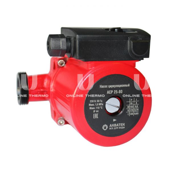 Насос циркуляционный Акватек АCP 25-80, 0-18-0208, с гайками