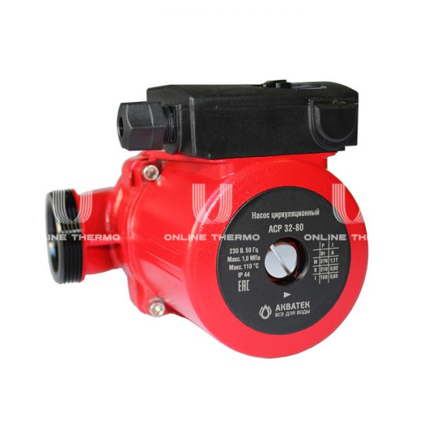 Насос циркуляционный Акватек АCP 32-80, 0-18-0212, с гайками