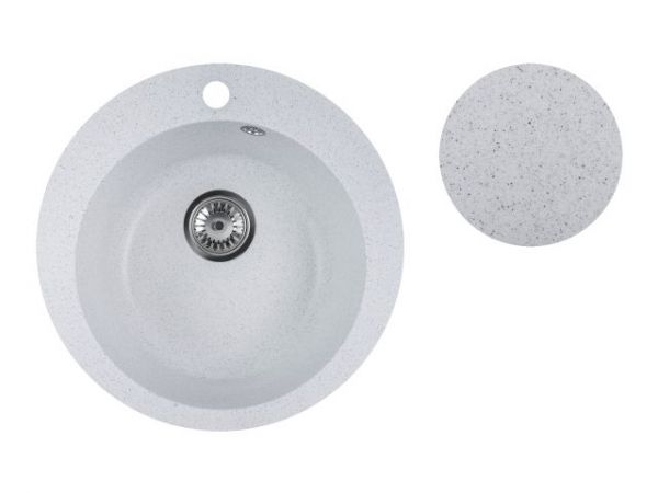 Мойка кухонная из искусственного камня POINT олово 495х495 мм, AV Engineering