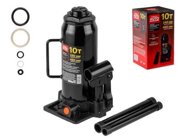 Домкрат гидравлический 10т бутылочный 240-480мм STARTUL AUTO (ST8019-10)(h min 240мм, h max 480мм)