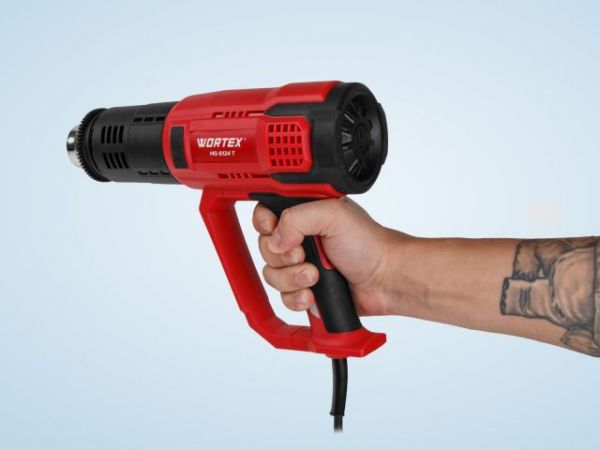 Термовоздуходувка WORTEX HG 6124 T в кор. + набор сопл 2000 Вт, 2 режима., 60-600 °С(плавн. рег., 300, 500 л/мин)