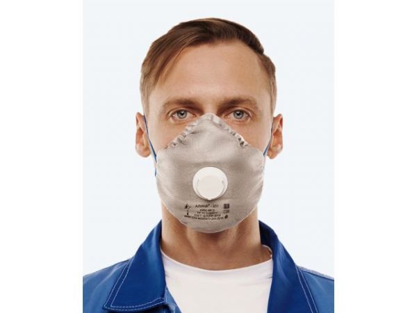 Респиратор РК Алина-211 складн. с клап. FFP2 (до 12 ПДК) (индивид. уп.)(сварочные работы, обработка металлов, защита от запахов красок и растворов, FFP2 NR D)