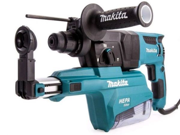 Перфоратор MAKITA HR 2652 в чем. + система пылеудаления(800 Вт, 2.2 Дж, 3 реж., патрон SDS-plus, вес 4.3 кг)