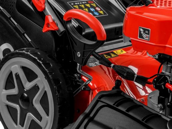 Газонокосилка бензиновая ECO LG-745 E самоходная(5,5 л.с., шир. 51 см, самоходная, электростарт, мульчир., стальн. корпус, травосборник 70 л)