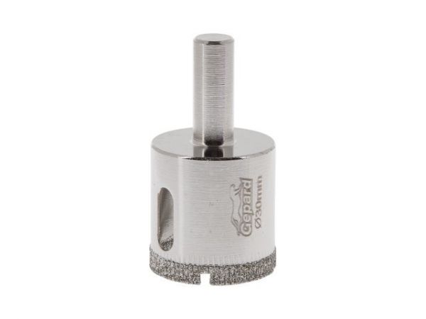 Коронка алмазная  d 30мм по стеклу и керамике GEPARD (GP2076-30)(сверло алмазное трубчатое)