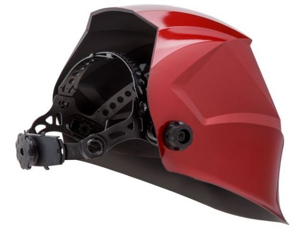 Щиток сварщика с самозатемняющимся светофильтром Solaris ASF650Х (красный металлик)(1/1/1/2; 100x45 мм (45,0 см2); DIN 3/9-13 (регул); 4 сенсора; естеств. передача цветов XtremeColorLe)