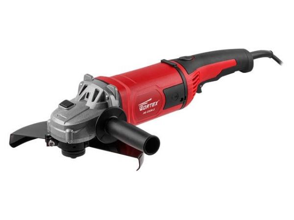 Двуручная углошлифмашина WORTEX AG 2326-2 в кор. 2100 Вт, 230 мм, 6500 об/мин., плавный пуск(Поворотная рукоятка)
