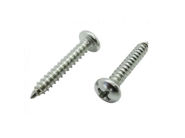 Шуруп 3.9х13 мм полусф. головка, белый цинк, острый, DIN 7981 (15000 шт в коробе)