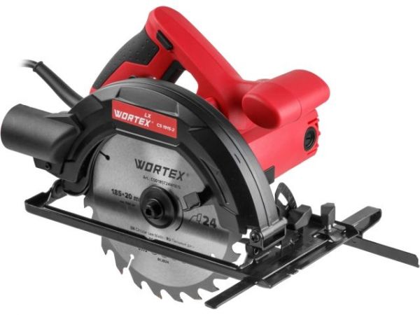 Циркулярная пила WORTEX LX CS 1915-2 в кор. 1400 Вт, 185х20х24Т(Пропил в дереве (90°/45°)  65/45 мм)