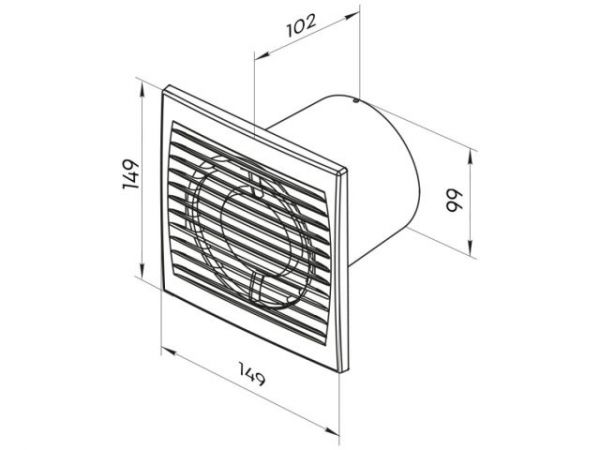 Вентилятор вытяжной накладной Granat 100 ZERNBERG