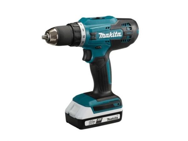 Шуруповерт MAKITA 18.0 В G-series DF488D002 в кейсе(18.0 В, G-series, 2 акк., 1.5 А/ч Li-Ion, 2 скор., 42 Нм, шурупы до 13 мм)