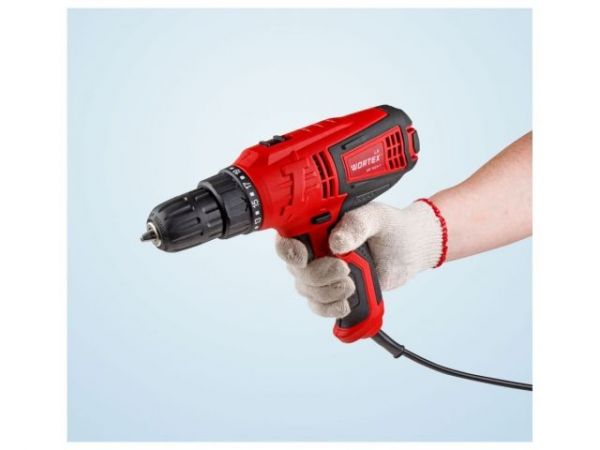 Дрель-шуруповерт WORTEX LX DR 1023-1 в кор. 280 Вт, 28 Нм, 2 скор., быстрозажимной патрон: 10 мм(Шнур 4 мм, шурупы до 6 мм)