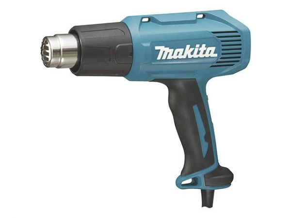 Термовоздуходувка MAKITA HG 6030 K в чем. + набор сопл(1800 Вт, 3 скор., 50-600 °С, ступенч. рег.)
