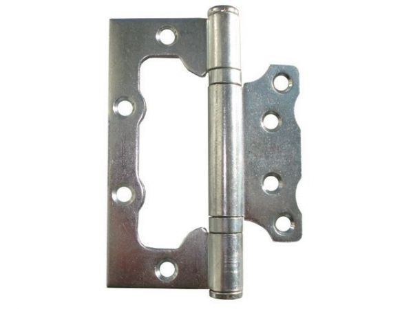 Петля 100 мм универсальная неврезная, белый цинк (50 шт в коробе) STARFIX(неразъемная)