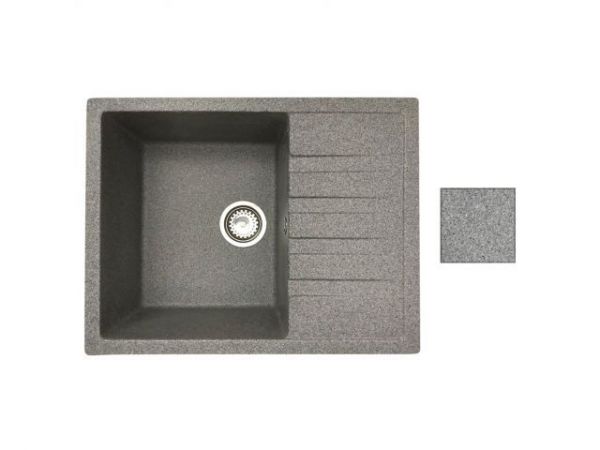 Мойка кухонная из искусственного камня BEST серый 640х500 мм, AV Engineering
