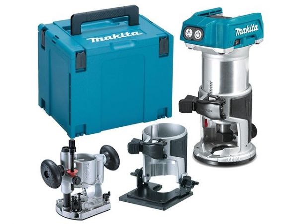 Фрезер кромочный MAKITA LXT DRT 50 ZJX2 в чем. (18.0 В, БЕЗ АККУМУЛЯТОРА, цанга 8 мм, 30000 об/мин, регул. об.)