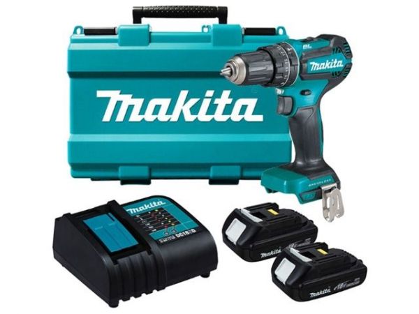 Ударная дрель-шуруповерт MAKITA LXT DHP 485 SYE в чем. (18.0 В, 2 акк., 1.5 А/ч Li-Ion, 2 скор., 50 Нм, шурупы до 10 мм, сверление в металле до 13 мм)