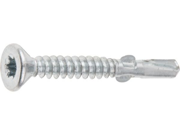 Саморез с крыльчаткой (флюгель) 6.3х60 мм, цинк, сверло, T30 (2000 шт в коробе) STARFIX