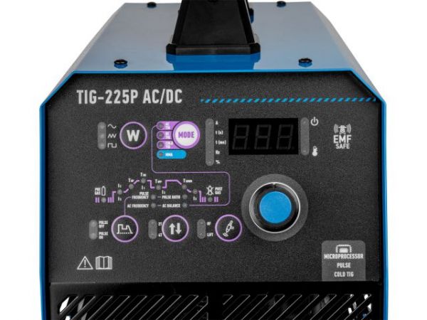 Инверторный аппарат аргонодуговой сварки SOLARIS TIG-225P AC/DC(AC/DC TIG; COLD TIG; PULSE; HF; LIFT; MMA; 200 A; 160 В-240 В)