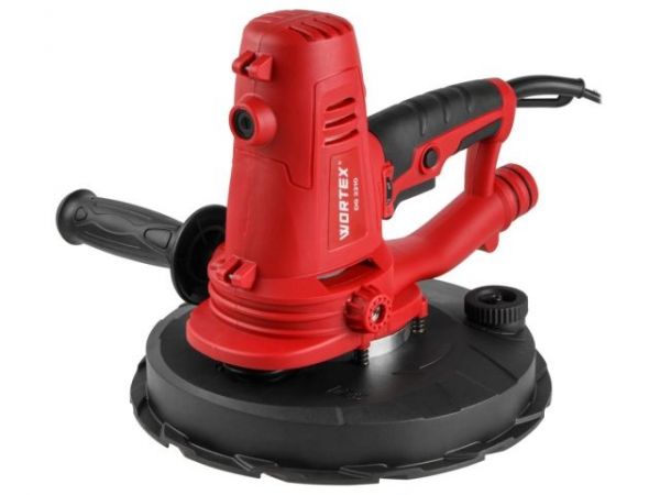 Шлифмашина для стен и потолков WORTEX DG 2210 в кор. 1220 Вт, 225 мм, 1500-2300 об/мин(Регул. об., НЕ требуется пылесос)