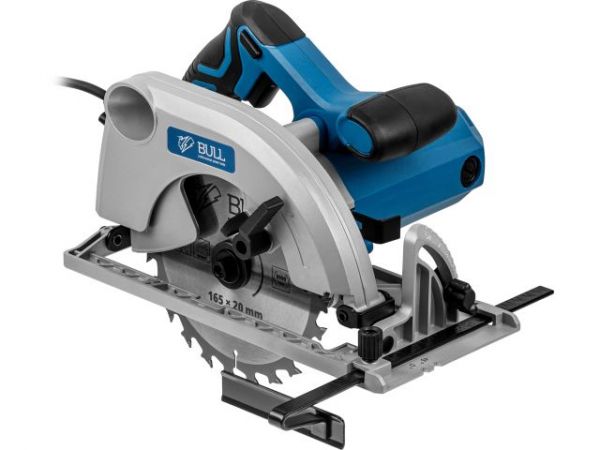 Циркулярная пила BULL KS 1601 в кор.  1300 Вт, 165х20 мм, до 55 мм(Литая алюминиевая платформа, 6000 об/мин)