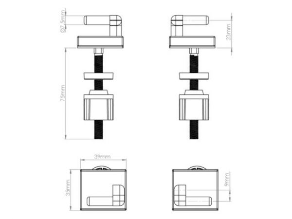 Крепеж для сиденья унитаза Shell, AV Engineering