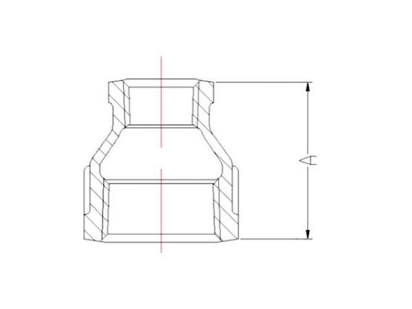 Муфта ред. 2' х 1' вн.-вн. чугун оцинк., AV Engineering