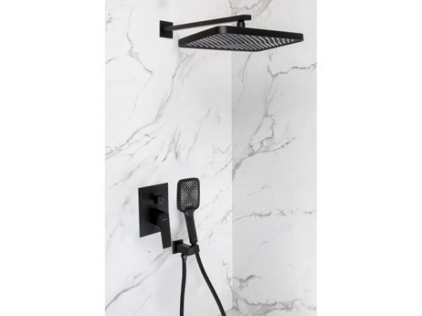 Душевая система (Lt) D35, серия Lily черный, a-five(Встраиваемый, Излива нет, 1000 - 1200 мм.)