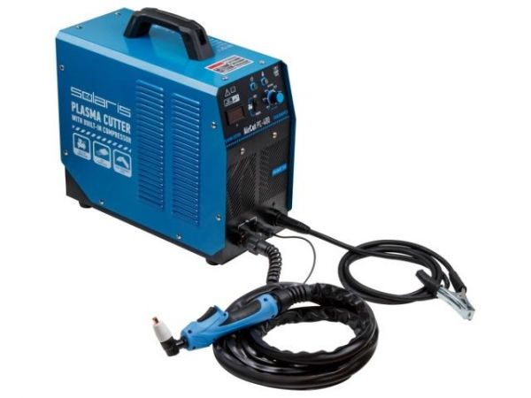 Плазморез Solaris AirCut PC-400(220 В; 15-40 А; Высоковольтный поджиг; встроен.компрессор; термозащита; плавный запуск)