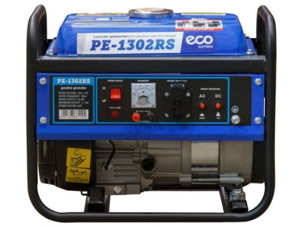 Электростанция (генератор бензиновый) ECO PE-1302RS(1.1 кВт, 230 В, бак 6.0 л, вес 23 кг)