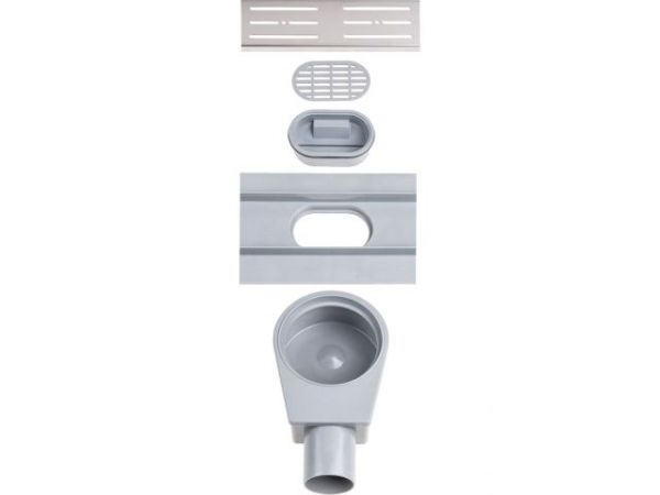 Сливной трап горизонтальный D 50, реш. нерж., сухой затвор, 63х500мм, AV Engineering