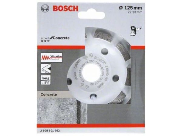 Алмазная чашка 125х22.2 мм по бетону двурядная EXPERT FOR CONCRETE BOSCH(для быстрого шлифования)