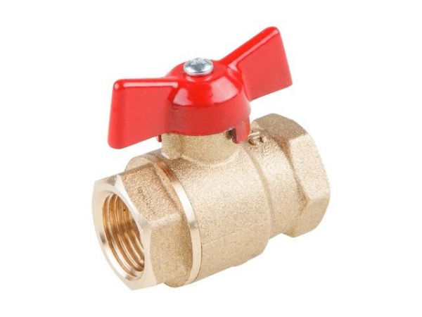 Кран шаровый 3/4' вн.-вн. бабочка PN1,6 МПа; 11Б27п5, Цветлит(ЦРБ0040)