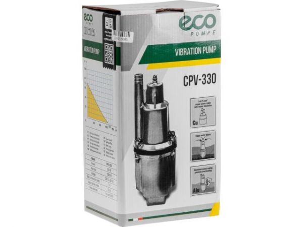 Насос вибрационный ECO CPV-330 (10м, верхний забор)(330Вт, 1300 л/ч, пров. 10м 3х0,75 мм2, аналог насоса Ручеек)