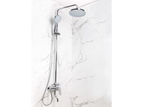 Душевая система (Lt) D40, серия Crocus хром, a-five(L-излив: длина 105 мм, высота 156 мм, монолитный. Троп. душ: вынос 400 мм, диаметр 200 мм.)