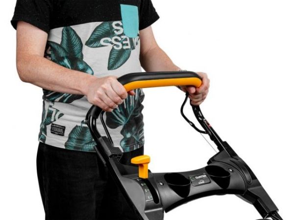 Газонокосилка бензиновая GUNTER LMB-482 SV самоходная(4.2 л.с.(HONDA), шир. 48 см, самоходная (вариатор), мульчир., стальн. корпус, травосборник 70 л)