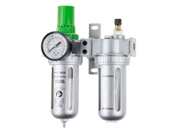 Фильтр воздушный ECO AU-02-14 с регулятором давления и маслораспылителем (1/4', 1750л/мин)