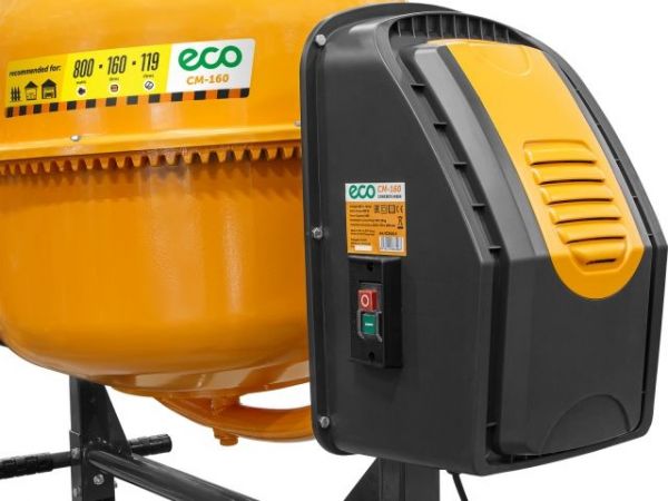 Бетоносмеситель ECO CM-160(объём 160/119 л, 800 Вт, 230 В, вес 45,3 кг)
