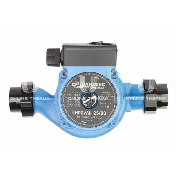 Насос циркуляционный Джилекс Циркуль 2580 25-80, с гайками, база 180 мм