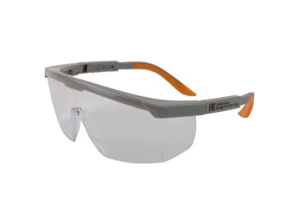 Очки открытые JETA SAFETY Aurora прозрачные(с боковой защитой и регулировкой длины дужек)