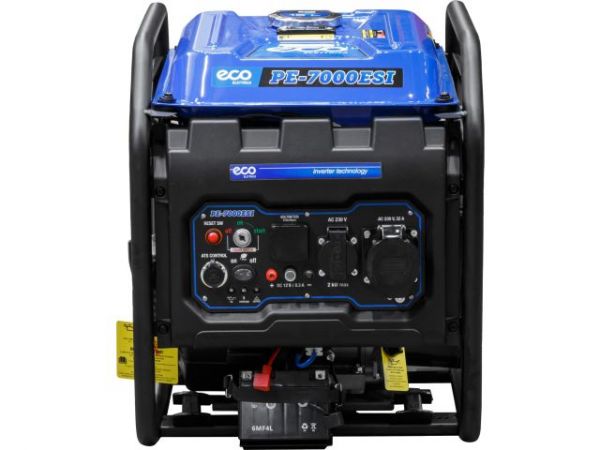 Электростанция (генератор инверторный бензиновый) ECO PE-7000ESI(инверторный, электростарт, 5.5 кВт, 230 В, автозапуск*, бак 15.0 л, вес 38 кг)
