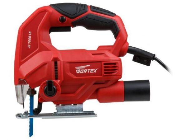 Лобзик электрический WORTEX JS 7008 LE в кор. 710 Вт, 800-3000 ход/мин, пропил до 70 мм. (Маятниковый ход, подстветка, рег. об., быстрозажимной патрон)