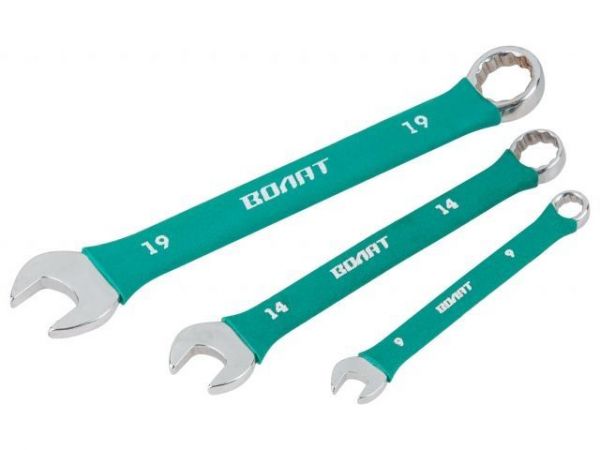 Набор ключей комбинир. 8-32мм 18шт в прорезиненной оплетке ВОЛАТ(на полотне)