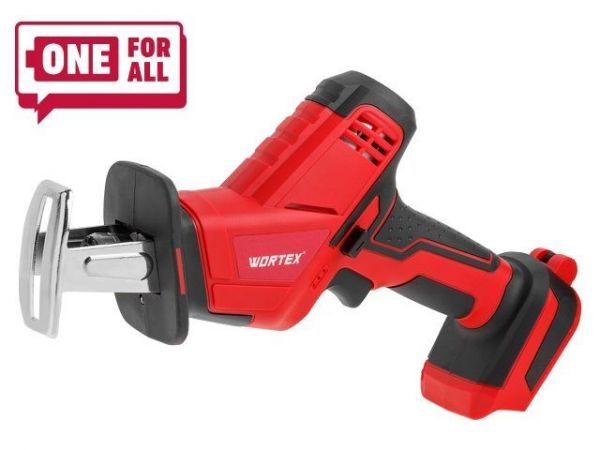 Сабельная пила WORTEX CSR 1018 E в кор. ALL1 XLT SOLO 18В, дер.100 мм(18 В, БЕЗ АКБ И ЗУ, дерево до 100 мм, металл до 6 мм, пластик до 40 мм)