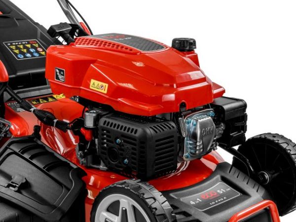Газонокосилка бензиновая ECO LG-745 E самоходная(5,5 л.с., шир. 51 см, самоходная, электростарт, мульчир., стальн. корпус, травосборник 70 л)