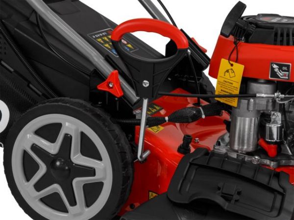 Газонокосилка бензиновая ECO LG-645 E самоходная(4 л.с., шир. 46 см, самоходная, электростарт, мульчир., стальн. корпус, травосборник 60 л)