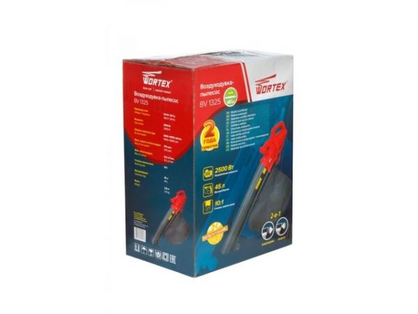 Воздуходувка электрическая WORTEX BV 1325 2500 Вт, макс.объем 792 м3/ч, макс.скор. 75 м/с