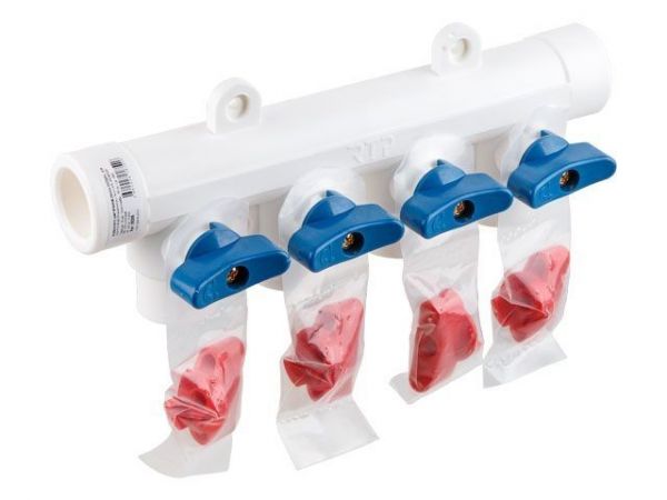 Коллектор с шар. краном универс. PPR 25х20/4, РТП