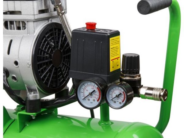 Компрессор ECO AE-25-OF1 безмасляный(140 л/мин, 8 атм, коаксиальный, безмасляный, ресив. 24 л, 220 В, 0,8 кВт)