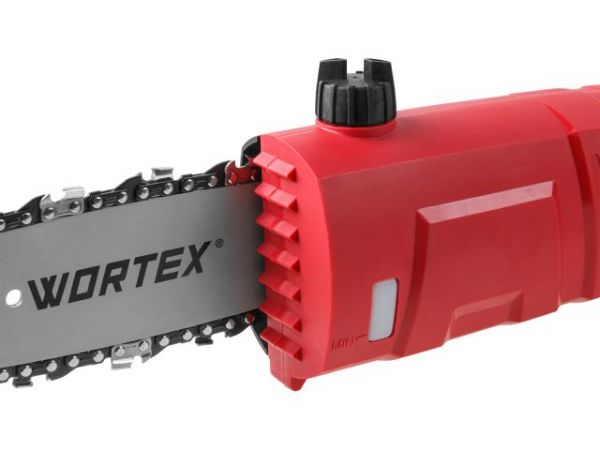Высоторез WORTEX PS 2001 + насадка-кусторез в кор.(750 Вт, шина 8', автосмазка, телескоп. штанга  до 2 м)